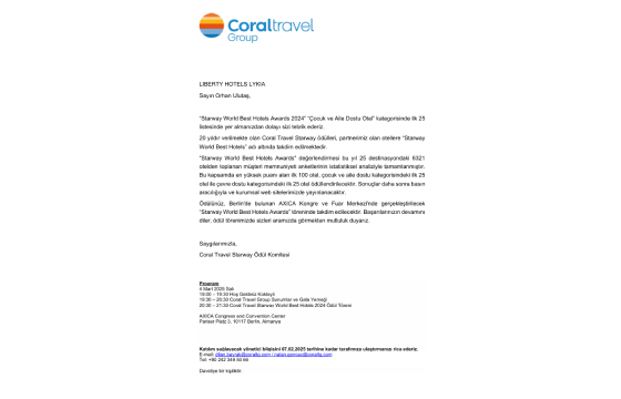 Liberty Oduller Sertifikalar Lykia Cocuk Aile Dostu
