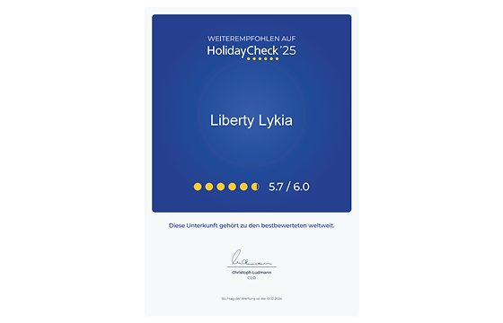 Liberty Oduller Sertifikalar Lykia Holideycheck De